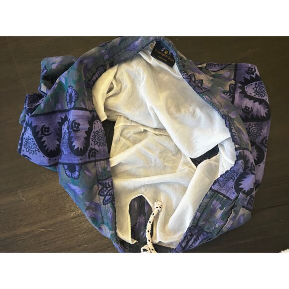 Vintage Yachting Zegna Swimsuit Bathing Swim Trunks Shorts Purple Black M men’s - Picture 5 of 14